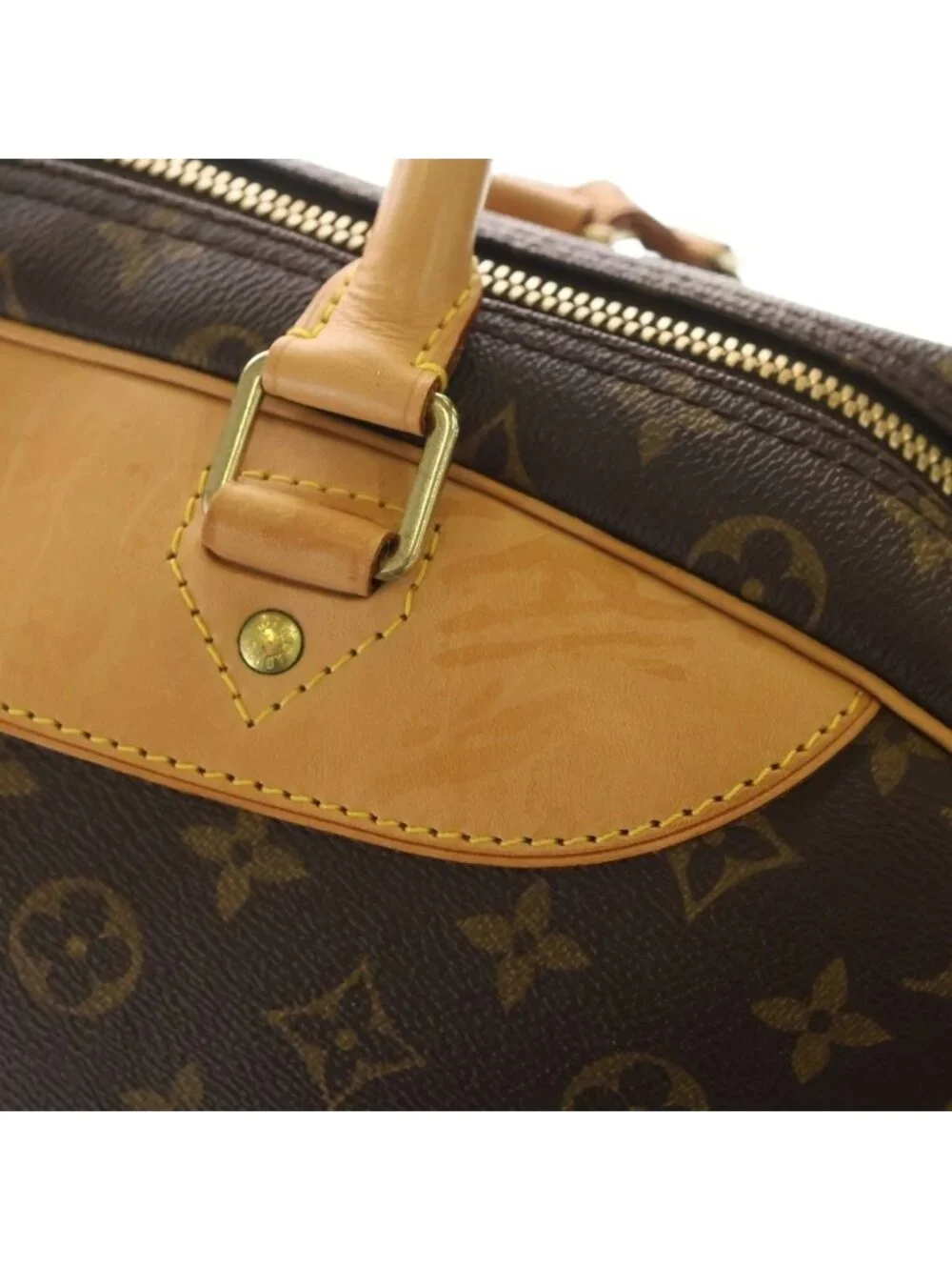 Louis Vuitton Monogram Evasion Boston Bag Leather Brown